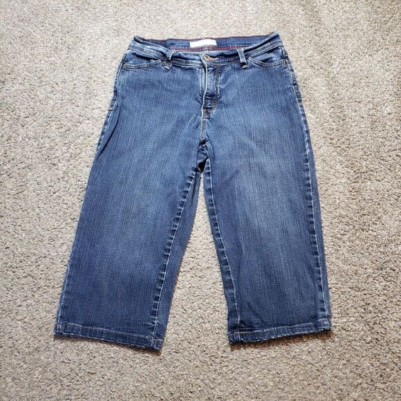 Levis 548 Jeans Capris Womens‎ 6 Blue Medium Wash Denim Perfectly Slimming - Picture 1 of 12